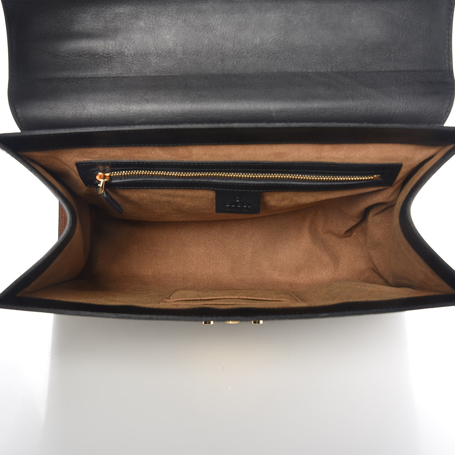 Gucci GG Supreme Monogram Calfskin Medium Padlock Top Handle Bag Beige Black Cuir 6 of 9