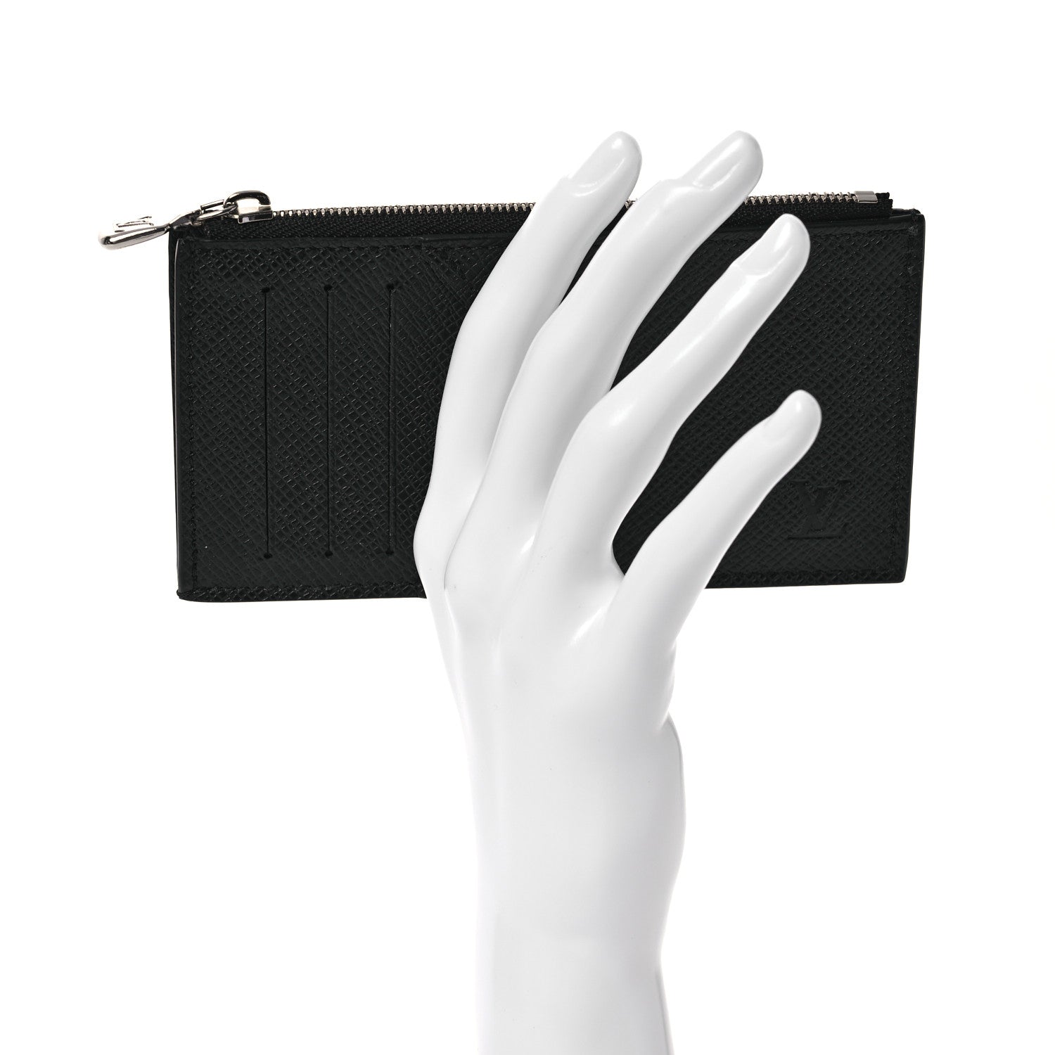 Louis Vuitton Taiga Coin Card Holder Black 2 of 9
