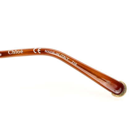 Chloe Metal Acetate Oversized Round Carlina Sunglasses CE120S Gold Blonde Havana 5 of 6
