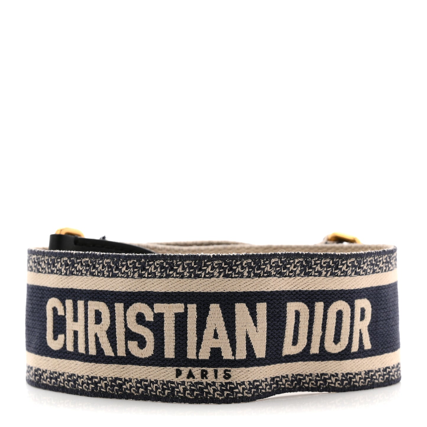Canvas Embroidered Shoulder Strap Blue