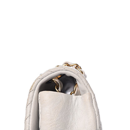Chanel Calfskin Surpique Chevron Small Flap White 33 of 34