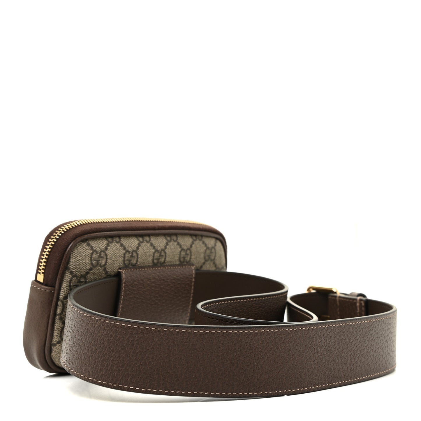GG Supreme Monogram Ophidia Belted iPhone Case 105 42 Dark Brown