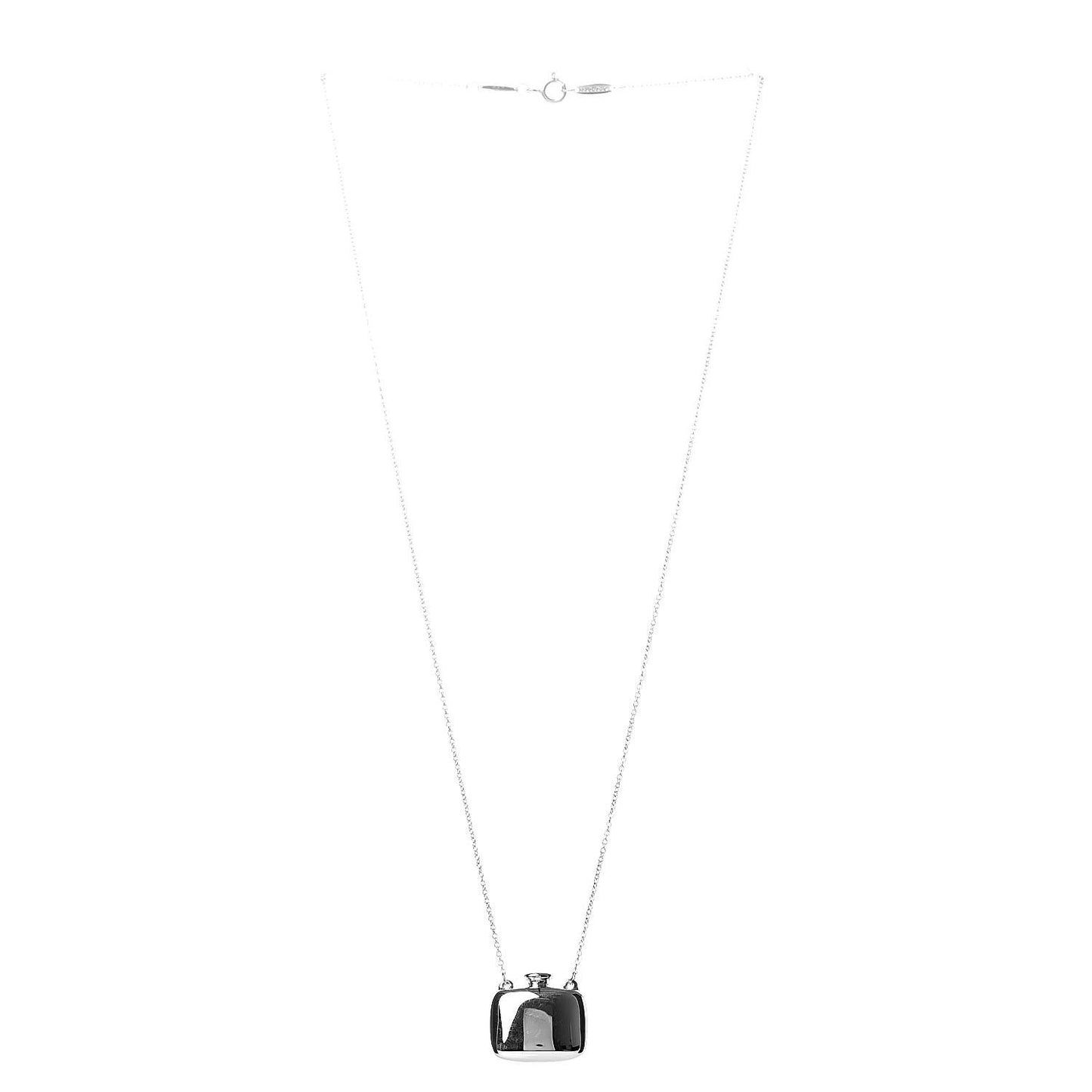 Sterling Silver Elsa Peretti Square Bottle Pendant Necklace