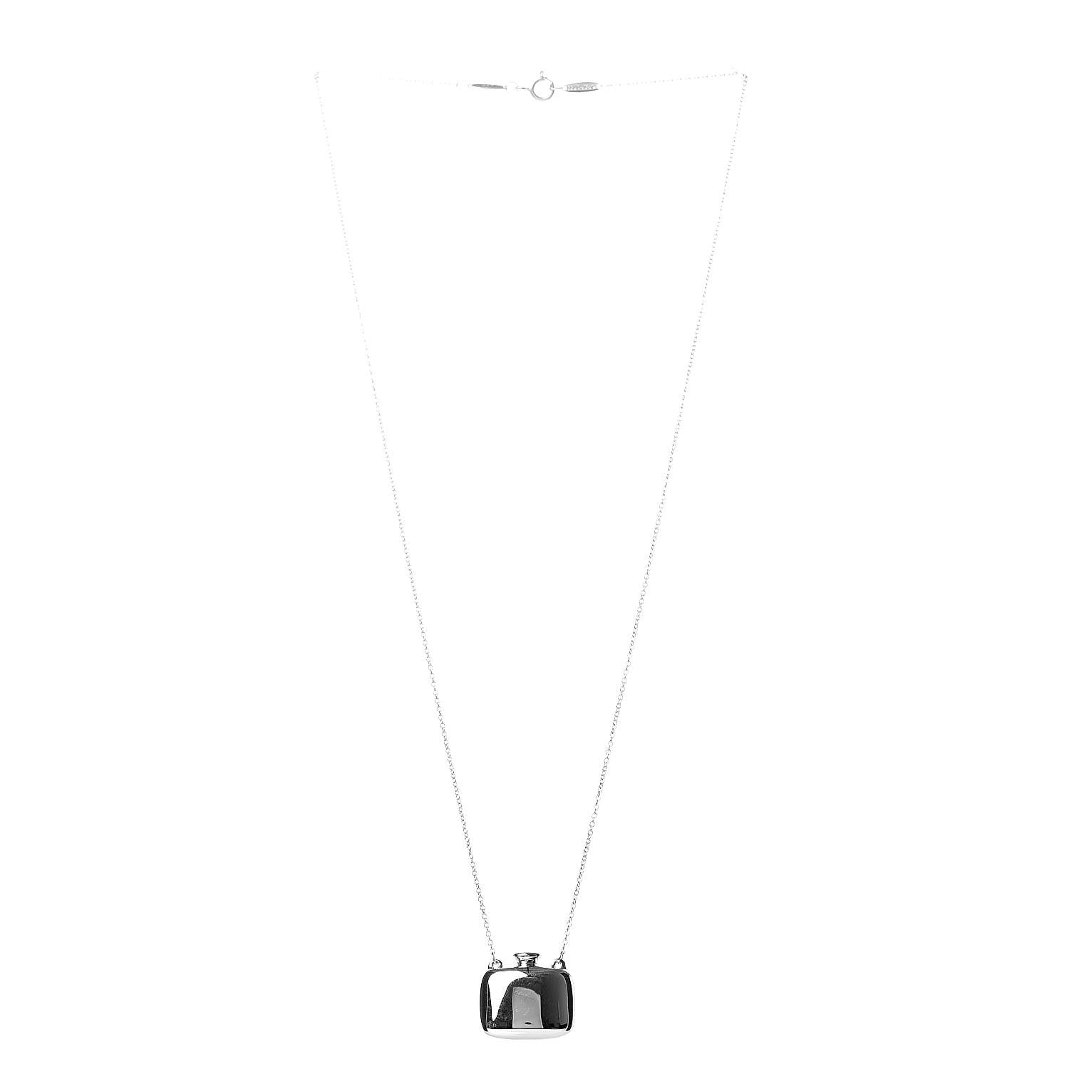 Tiffany Sterling Silver Elsa Peretti Square Bottle Pendant Necklace 3 of 7