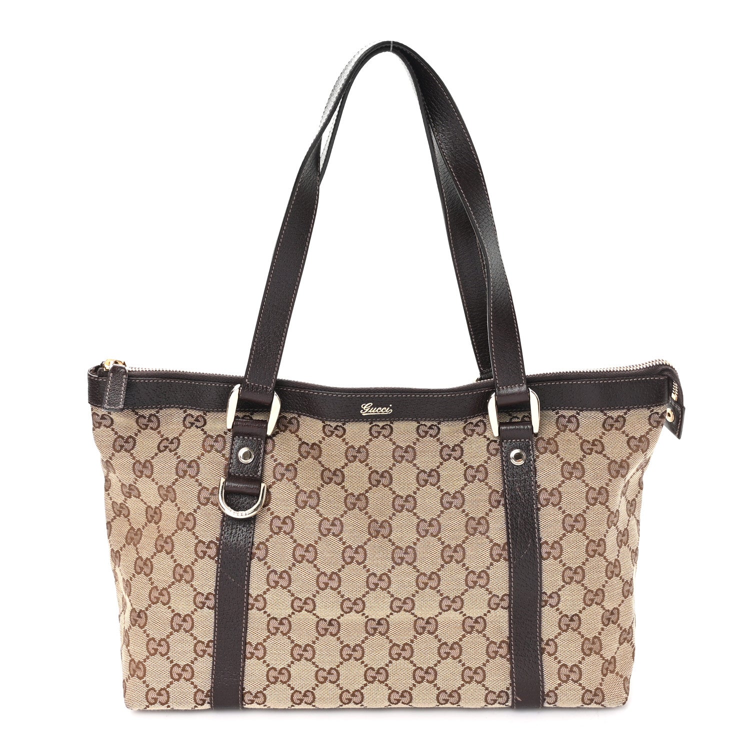 Gucci Monogram Medium Abbey Tote Dark Brown 1 of 9