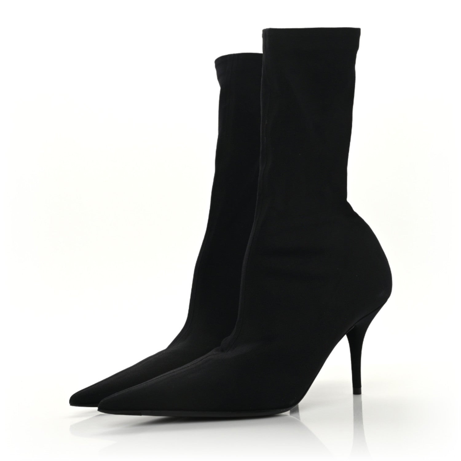 Balenciaga Jersey Crepe Extreme Pointed Toe Knife Booties 39 Black 2 of 6