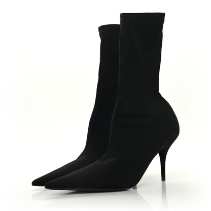 Balenciaga Jersey Crepe Extreme Pointed Toe Knife Booties 39 Black 2 of 6