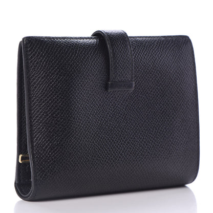 Hermes Epsom Bearn Compact Wallet Black 3 of 7