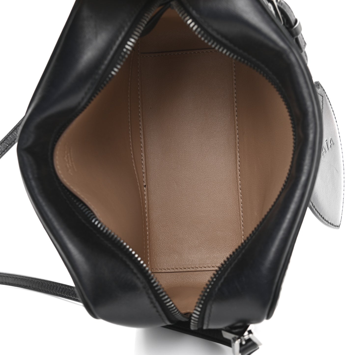Calfskin Laser Cut Camera Bag Black