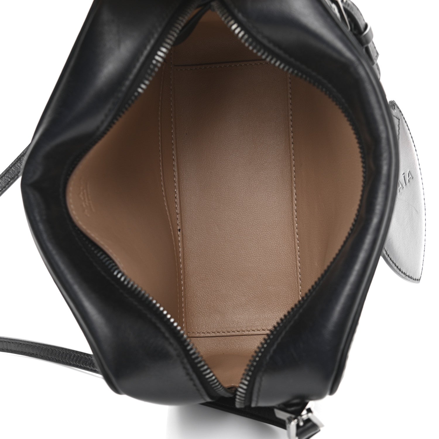 Alaia Calfskin Laser Cut Camera Bag Black 5 of 9