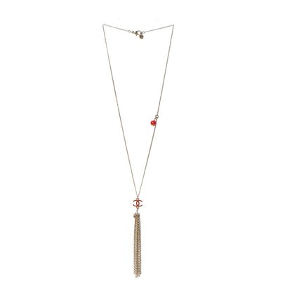 Chanel CC Tassel Necklace Gold 3 of 5