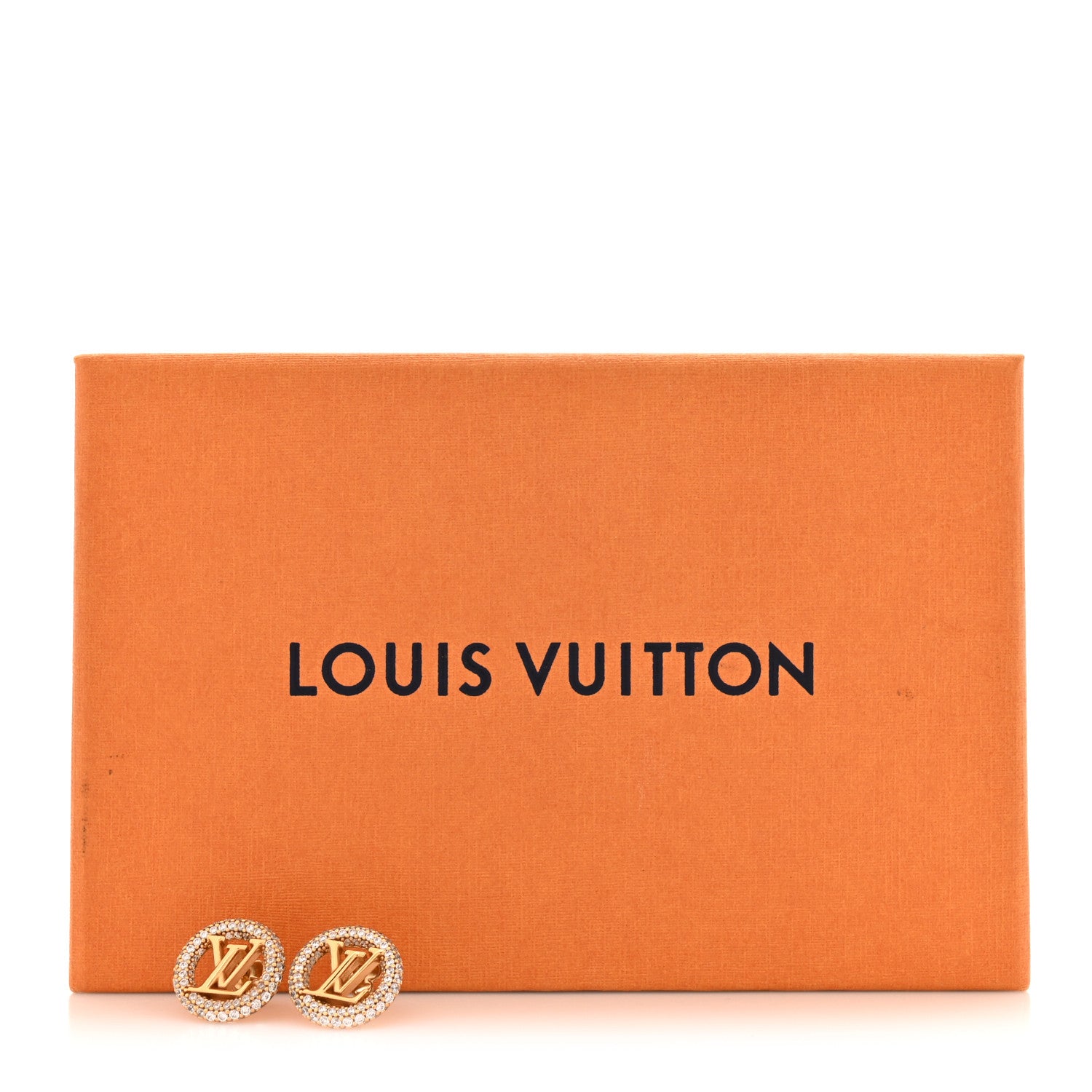 Louis Vuitton Metal Crystal Louise By Night Earrings Gold 5 of 5