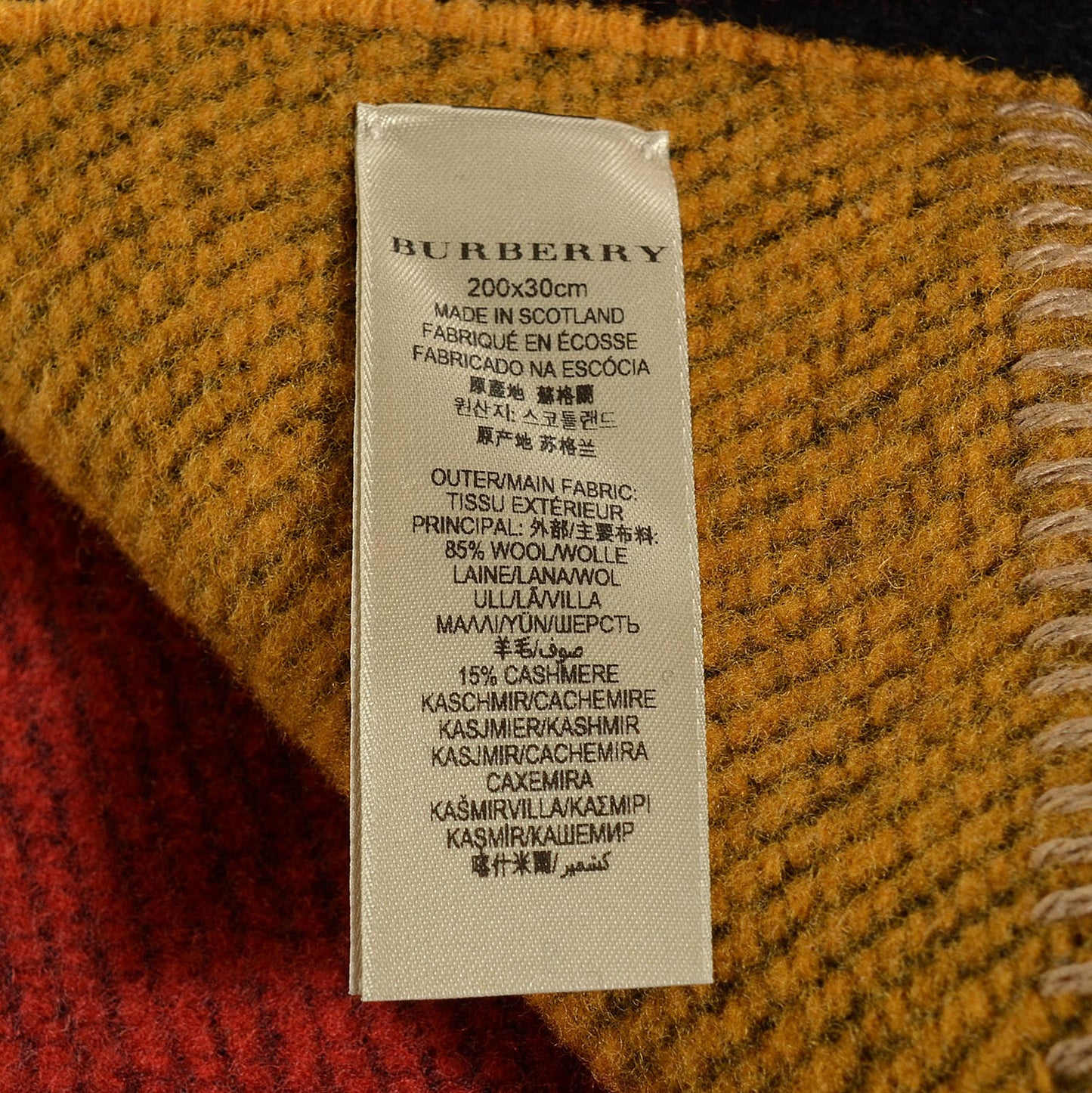 Wool Cashmere Patchwork Blanket Scarf