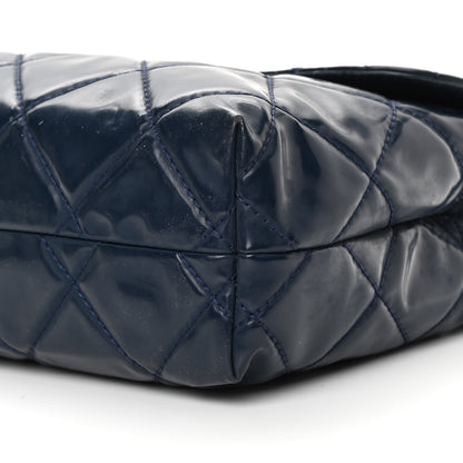 Chanel Vinyl Quilted In The Business Flap Bag Navy Blue 10 of 20