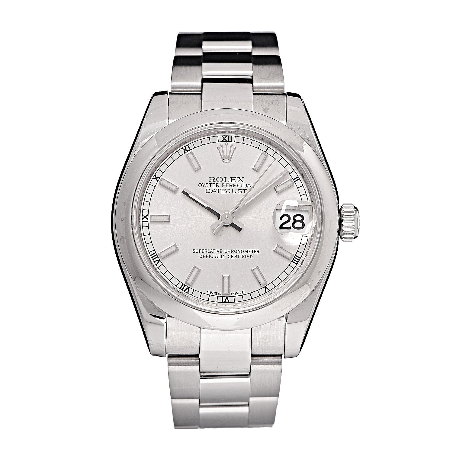 Rolex Stainless Steel 31mm Oyster Perpetual Datejust Watch Silver 178240 1 of 7