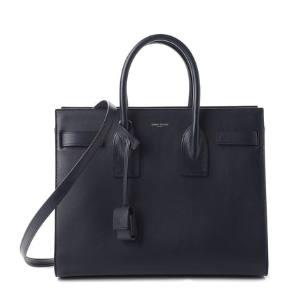 Saint Laurent Smooth Calfskin Small Double Face Sac De Jour Marine Black 1 of 7