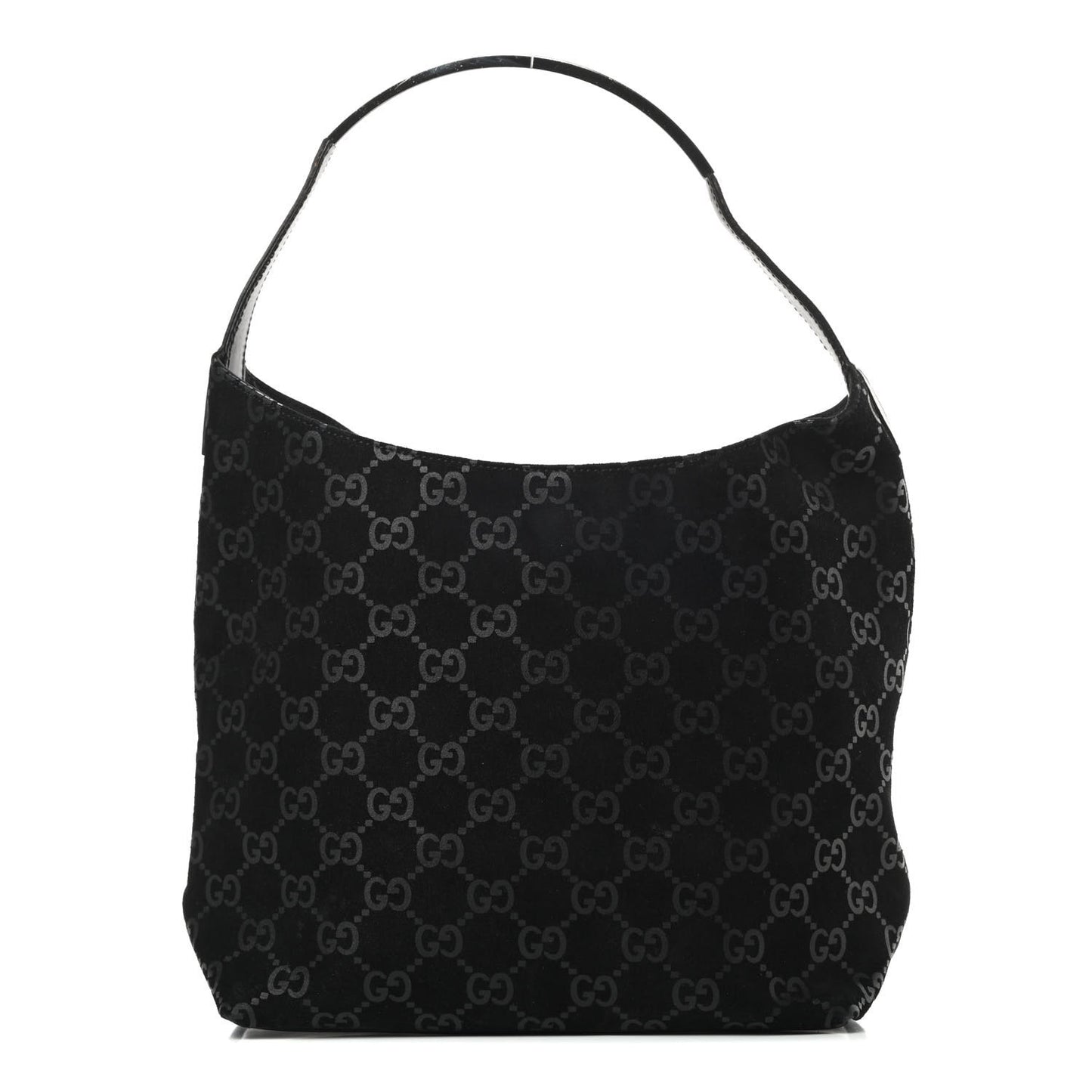 Suede Monogram Hobo Black