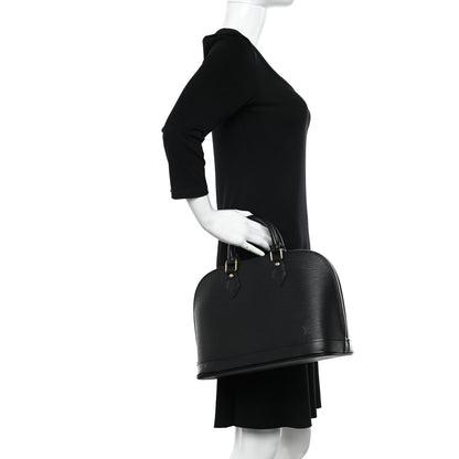 Louis Vuitton LOUIS VUITTON Epi Alma PM Black 2 of 9