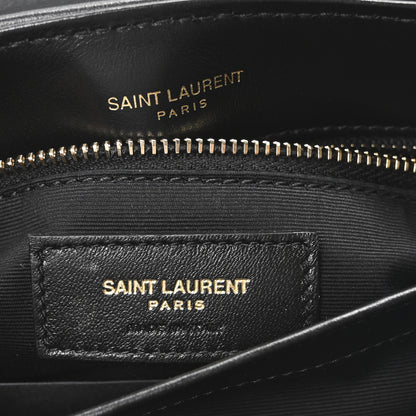 Saint Laurent Calfskin Y Quilted Monogram Toy Loulou Crossbody Bag Black 6 of 10