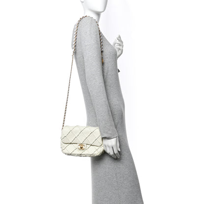 Chanel Pleated Calfskin Quilted Medallion Flap White 2 of 11
