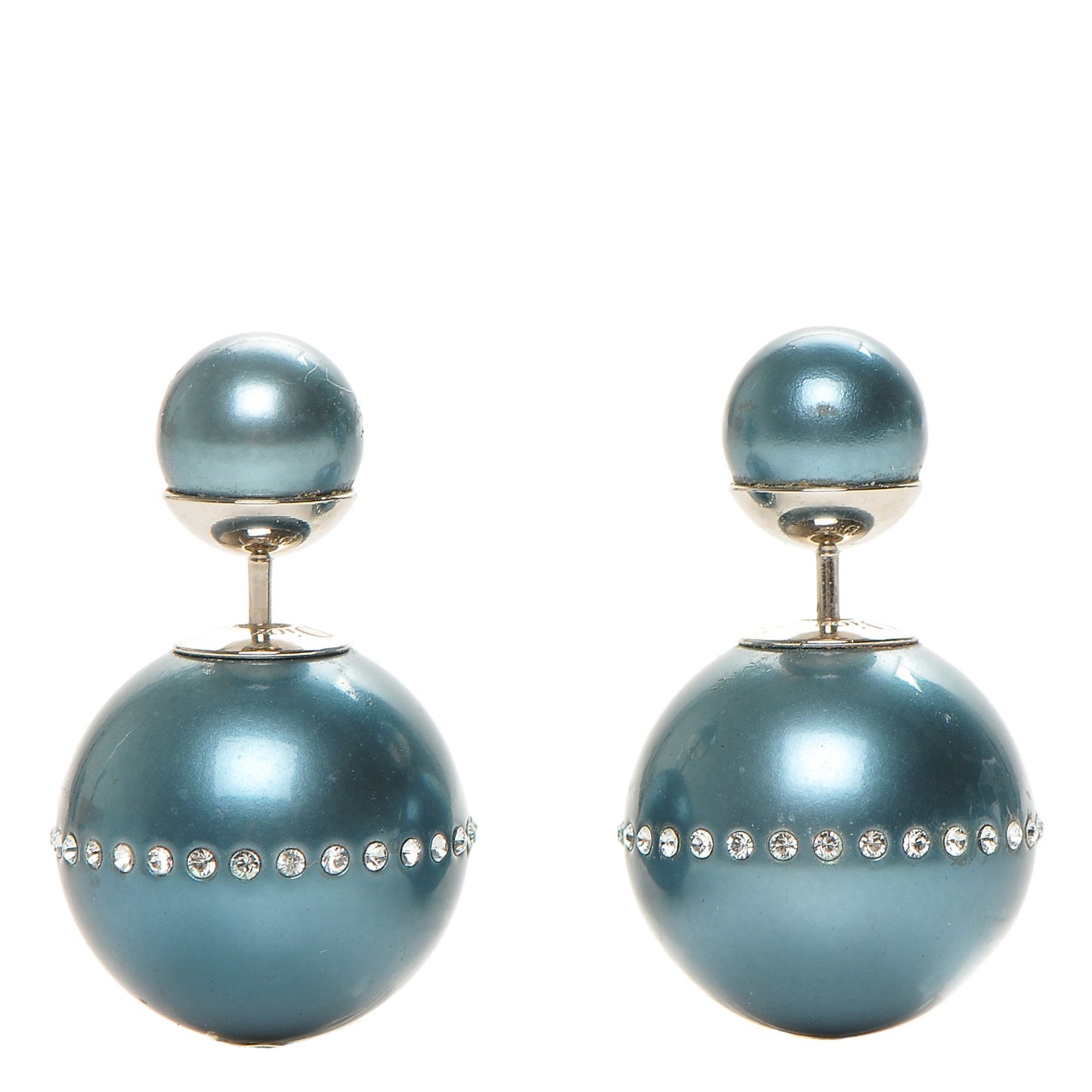 Crystal Mise En Dior Tribal Earrings Blue