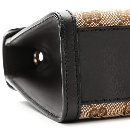 Gucci Monogram Margaux Calfskin Medium Emily Chain Shoulder Bag Beige Ebony Cocoa 9 of 10