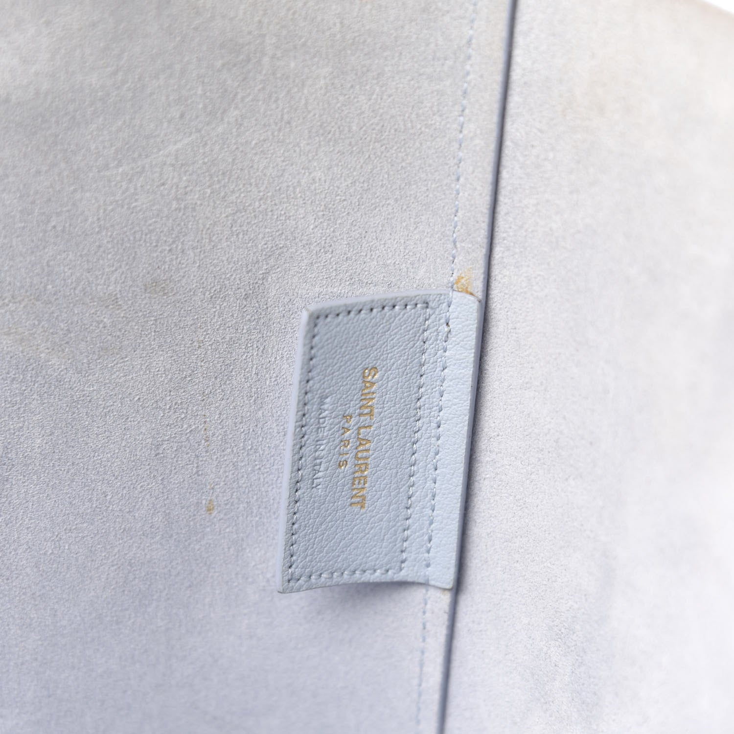 Saint Laurent Calfskin Large Shopping Tote Light Blue 12 of 14