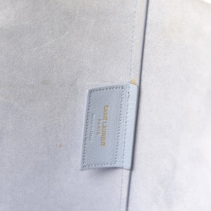 Saint Laurent Calfskin Large Shopping Tote Light Blue 12 of 14