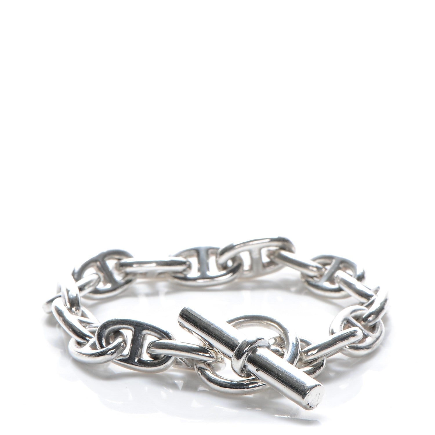 Hermes Sterling Silver MM Chaine d'Ancre Bracelet 1 of 5