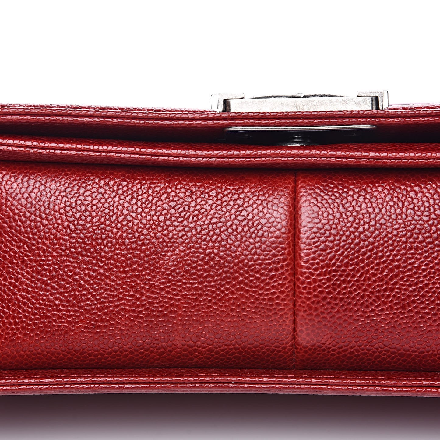 Caviar Quilted Medium Boy Flap Dark Red