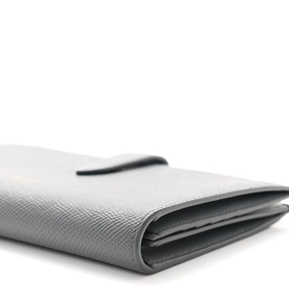 Celine Grained Calfskin Large Multifunction Strap Wallet Grey 9 of 9