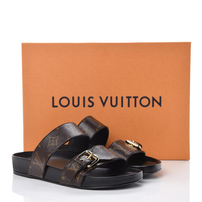 Louis Vuitton Monogram Bom Dia Mule Sandals 36 Black 10 of 10