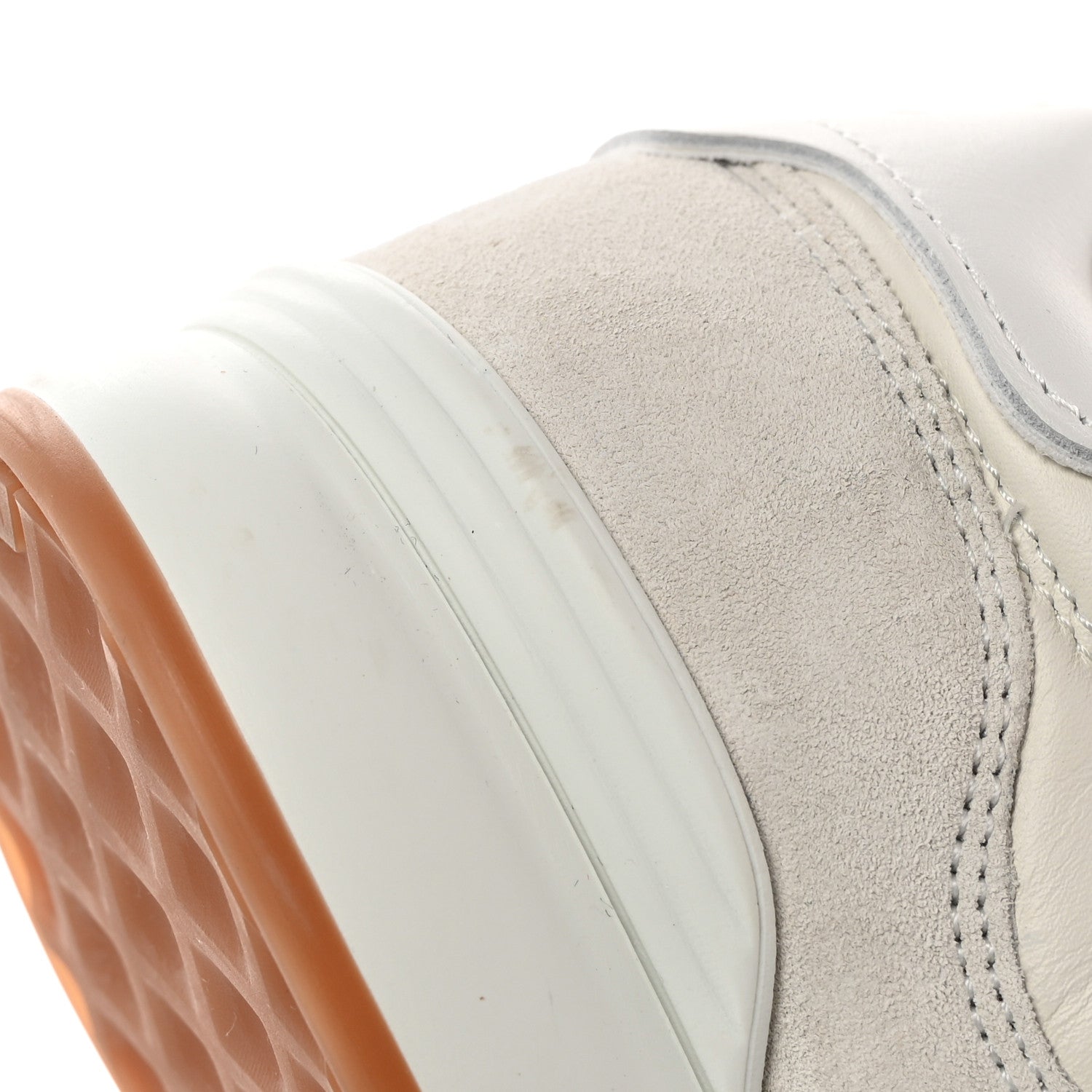 Chanel Suede Calfskin Quilted Sneakers 36.5 White 8 of 9
