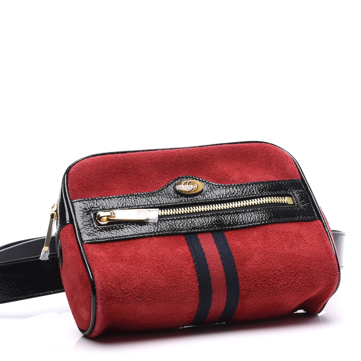 Gucci Suede Small Ophidia Belt Bag 85 34 Hibiscus Red 3 of 10