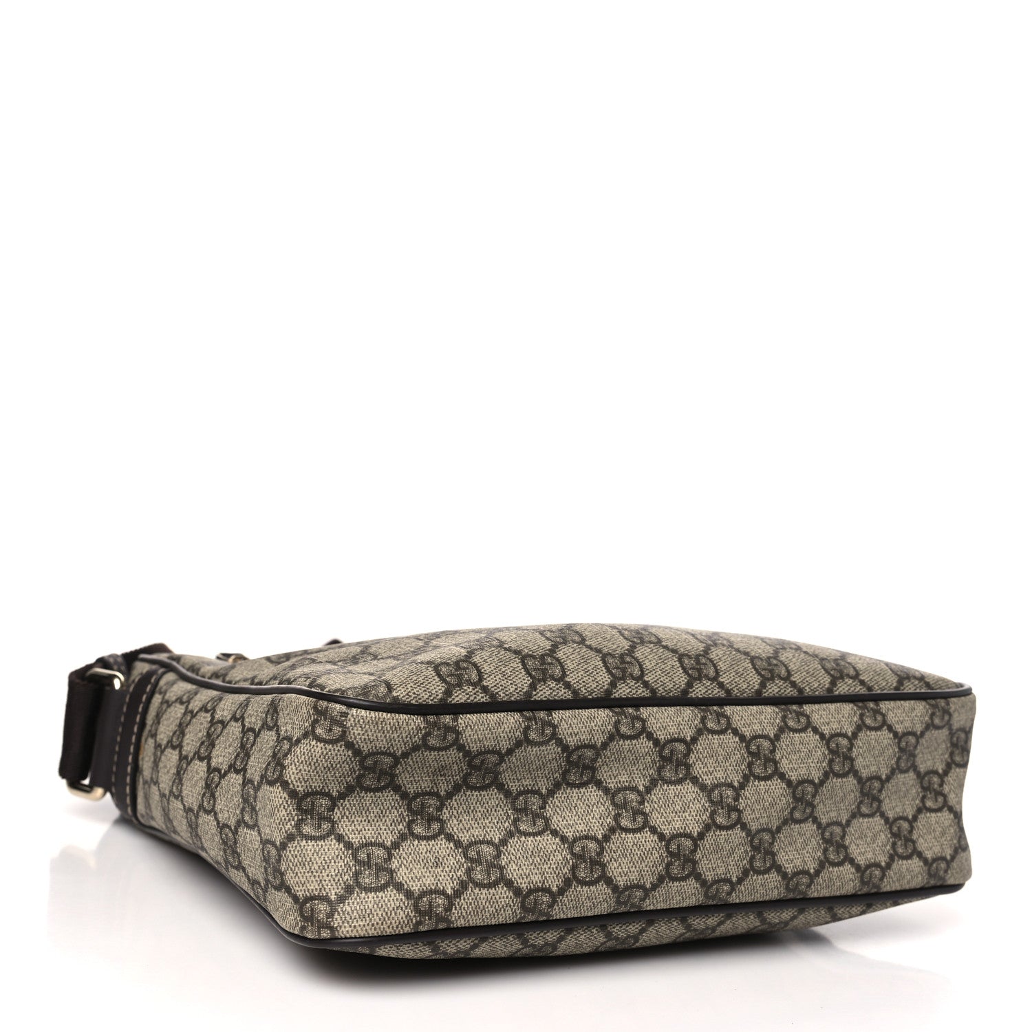 Gucci GG Plus Monogram Selleria Calfskin Medium Messenger Bag Beige Ebony Cocoa Dark Chocolate 4 of 11