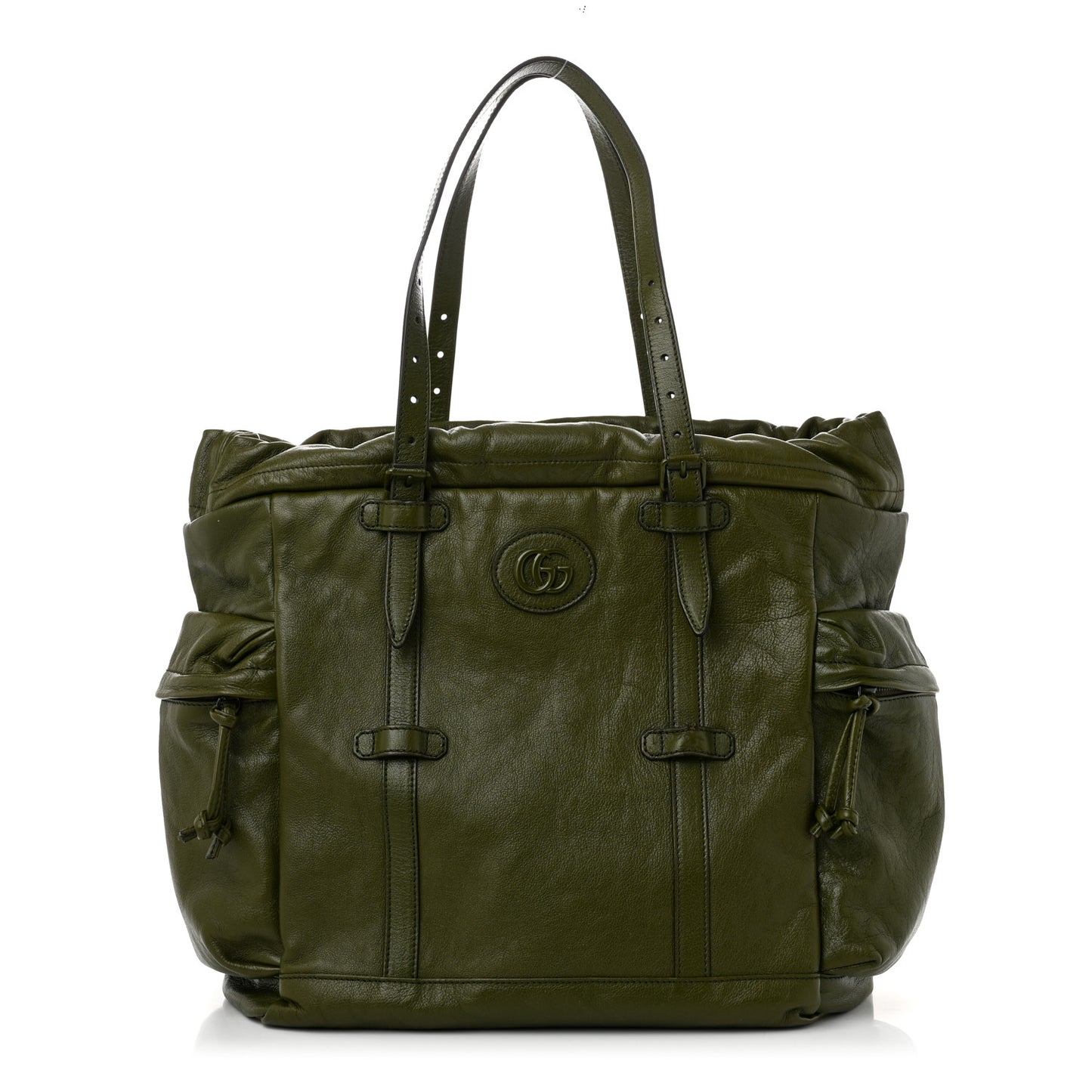 Piuma Lux Energy Monochrome Double G Drawstring Tote Military Wood