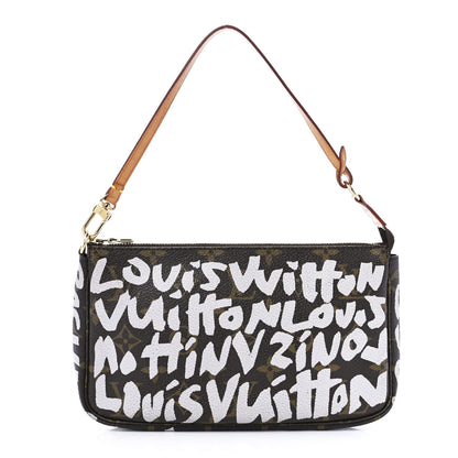 Louis Vuitton Monogram Graffiti Pochette Accessories Silver 1 of 9