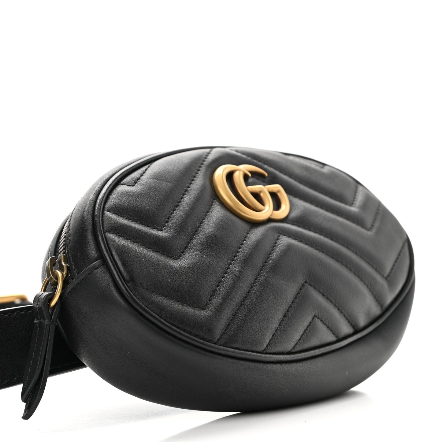 Calfskin Matelasse GG Marmont Belt Bag 85 34 Black