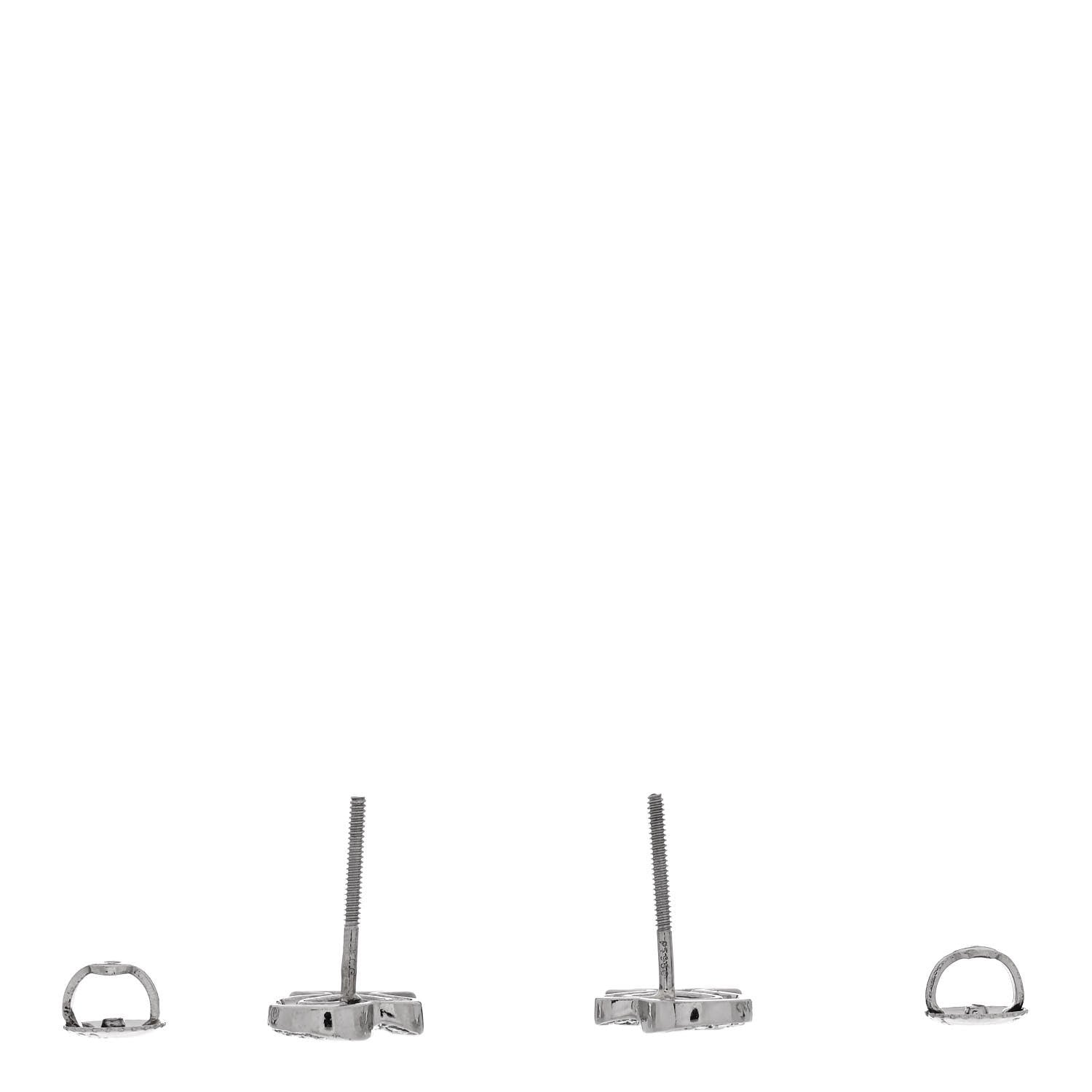 Tiffany Platinum Diamond Loving Heart Earrings 3 of 6