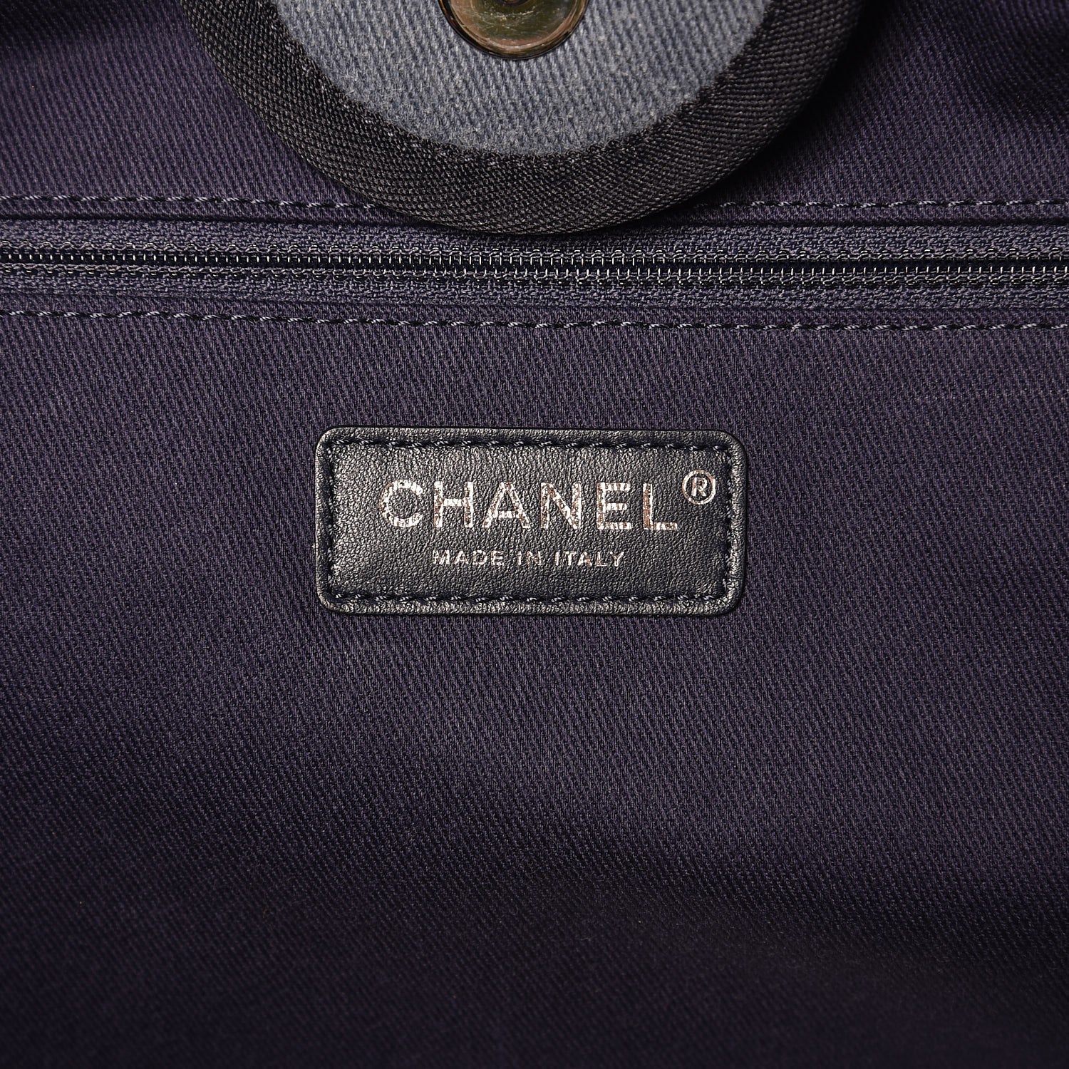 Chanel Canvas Sequin Large Deauville Tote Navy 5 of 7