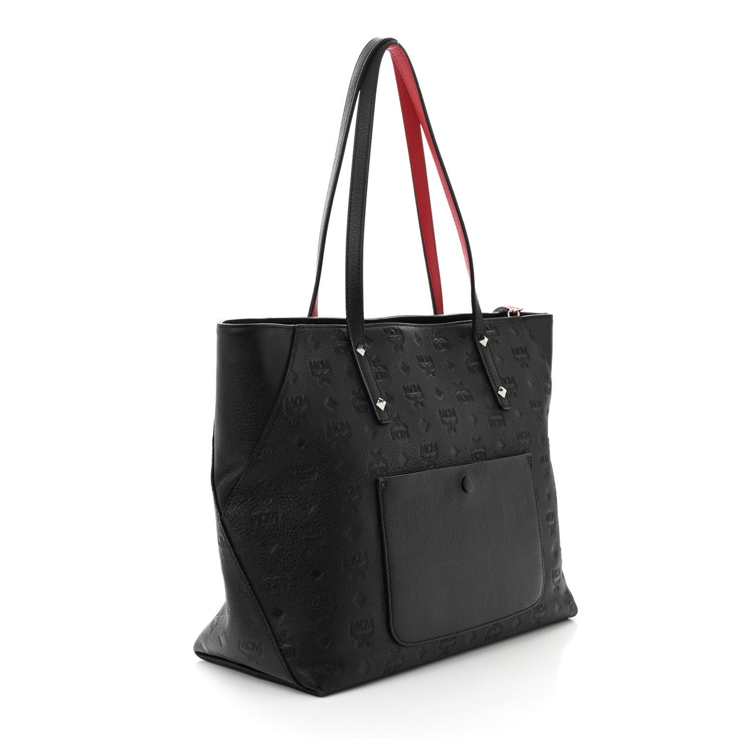 Calfskin Ottomar Monogram Medium Klara Shopper Tote Black