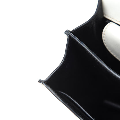 Prada City Calfskin Saffiano Cahier Bag White Black 9 of 13