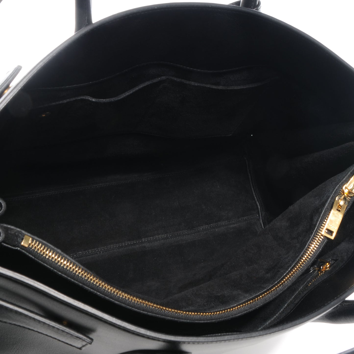 Leather Large Sac de Jour Carryall Black