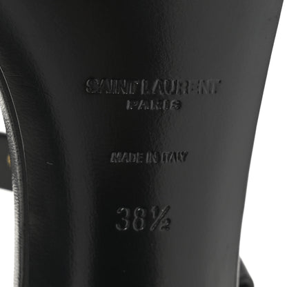 Saint Laurent Calfskin Fake Cocco Cassandra 75 Sandals 38.5 Black 7 of 10