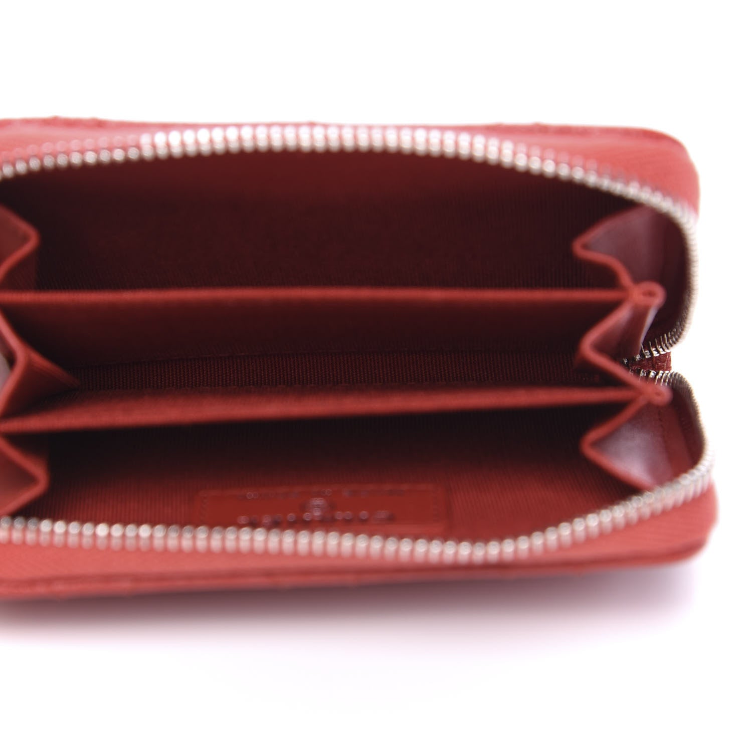 Chanel Caviar Quilted Zip Coin Purse Red 4 of 6