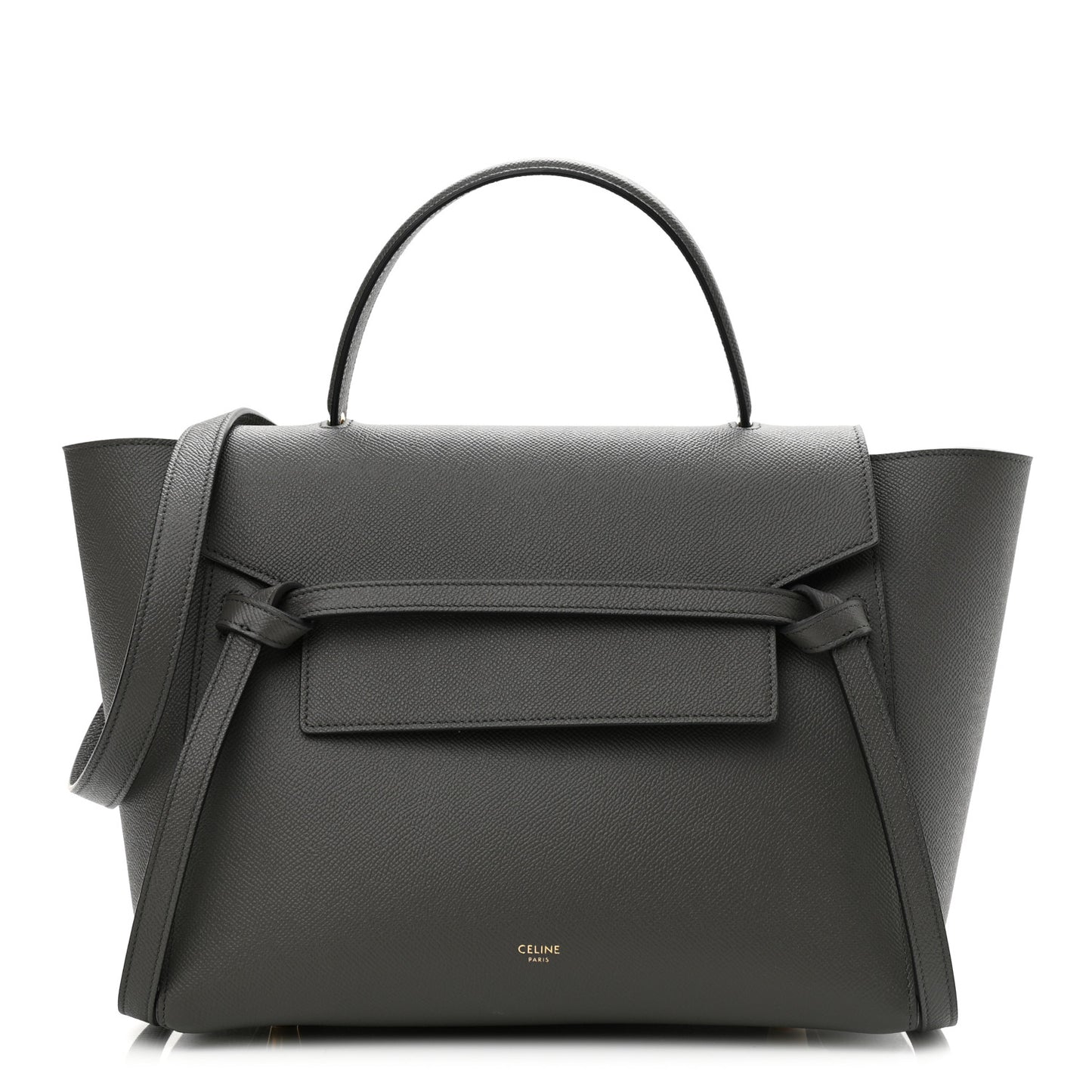 Grained Calfskin Mini Belt Bag Grey