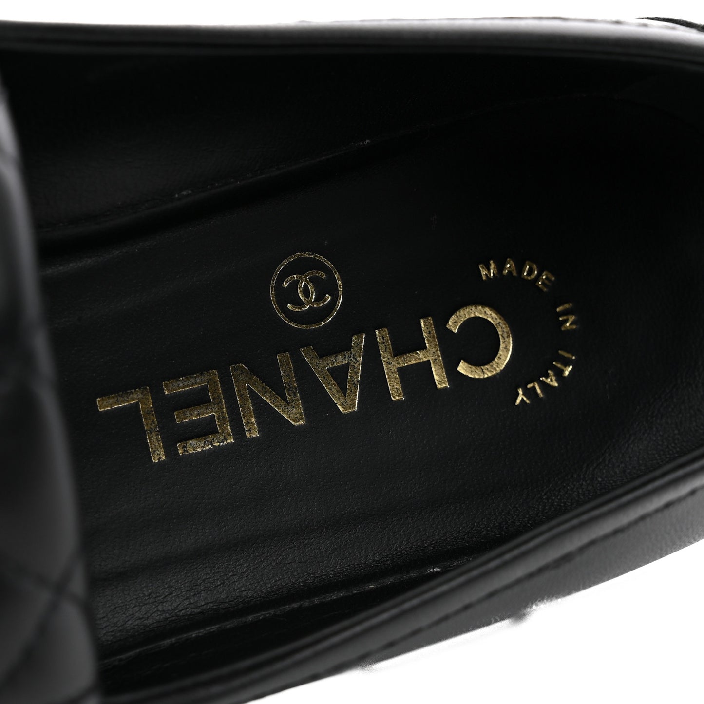 Lambskin Quilted CC Turnlock Loafers 39 Black