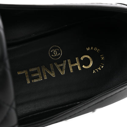 Chanel Lambskin Quilted CC Turnlock Loafers 39 Black 8 of 11