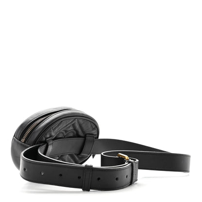 Gucci Calfskin Matelasse GG Marmont Belt Bag 105 42 Black 3 of 14