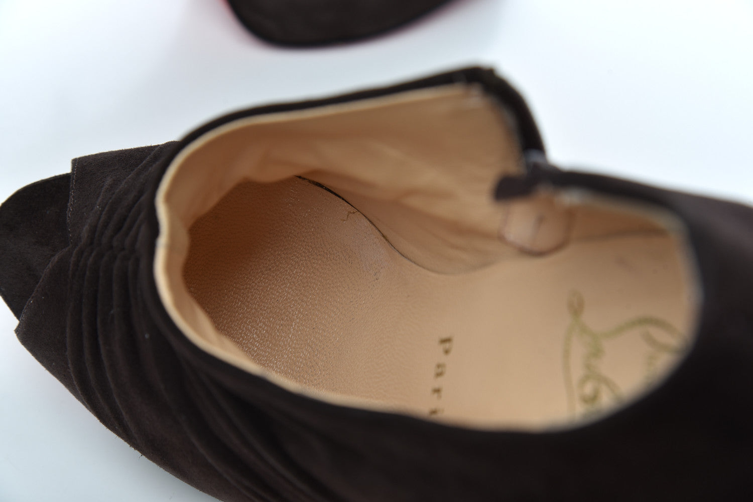 Christian Louboutin Suede Treopli 120 Booties 36 Moka 18 of 18